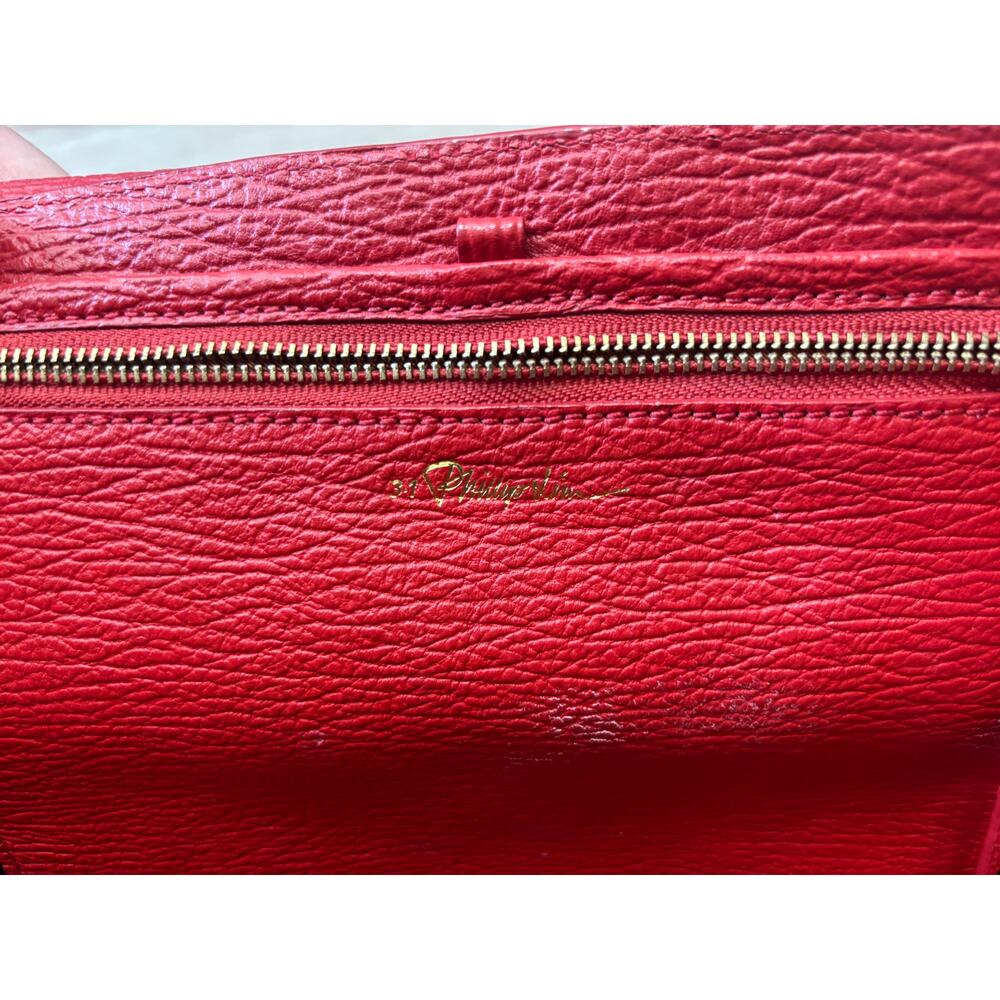 3.1 Phillip Lim Pashli Large Satchel Bag Red Leather - Picture 6 of 9